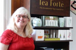 Shelly Lacelle owner of The Upstairs Tea & Gift Shop